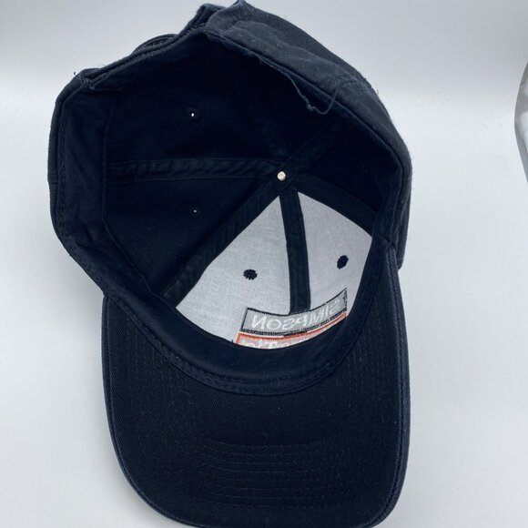Simpson Black Baseball Hat Cap Adjustable Hook Loop Tie Connectors Logo - Picture 6 of 8
